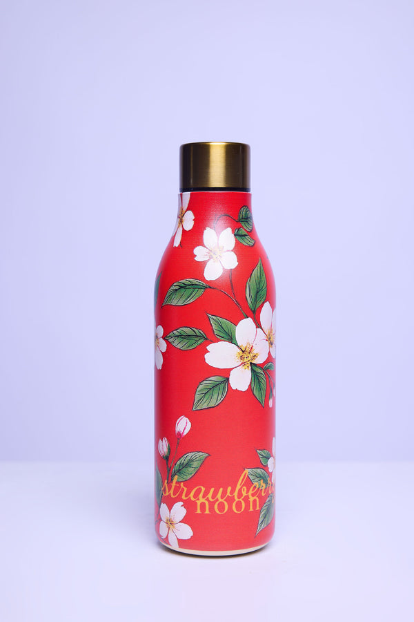 Cherry Blossom on Canvas Water Bottle