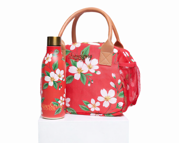 Cherry Blossom on Canvas Lunch Bag Set